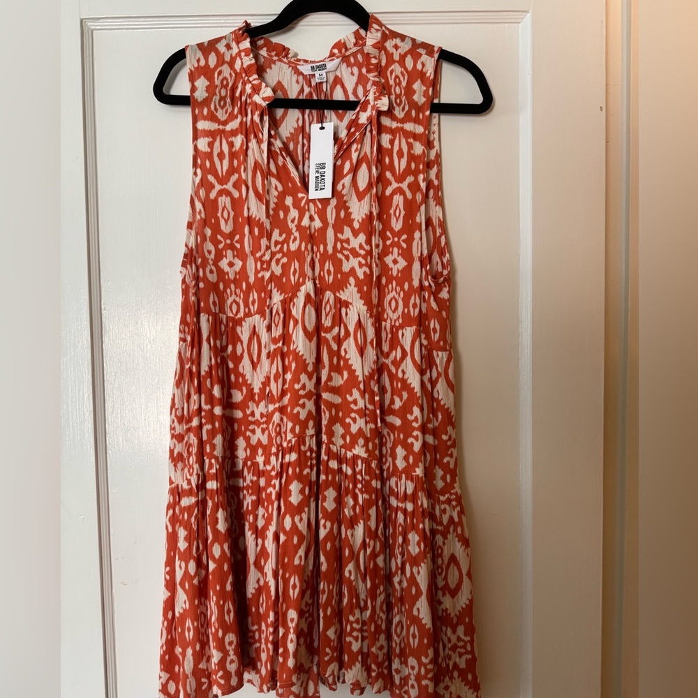 MINKPINK Orange Patterned Sleeveless Blouse